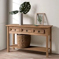 Aparador de Madeira Maciça com 3 Gavetas - Design Elegante e Funcional para Sala, Quarto e Hall - imagem 2