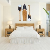 Kit Decoração Náutica para Parede - 4 Peças Artesanais em Madeira Maciça com Estilo Tribal - imagem 4