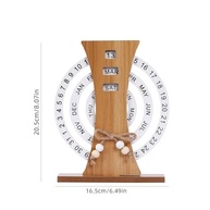 Calendário Perpétuo de Madeira Giratório - Decoração Elegante para Mesa de Casa e Escritório - imagem 4