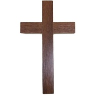Crucifixo de Parede com Medalha de São Bento em Madeira e Metal - 23cm - Decoração Sagrada Elegante - imagem 5