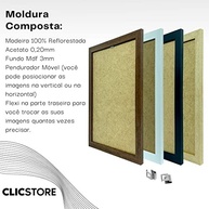 Moldura A3 30x42cm em Madeira Reflorestada com Acetato - Ideal para Diplomas, Fotos e Certificados (Carvalho) - imagem 5