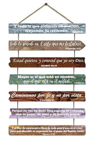 Arte de Parede com Versículos Bíblicos em Madeira Rústica - Inspire-se com Frases Motivacionais para Casa e Escritório - imagem 2