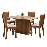 Conjunto Sala de Jantar Madesa Luana - Mesa de Madeira com 4 Cadeiras Rustic/Pérola - imagem 4