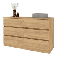 Cômoda com 6 Gavetas 120cm Multimóveis Mp4396 - Acabamento Madeirado Moderno - imagem 4