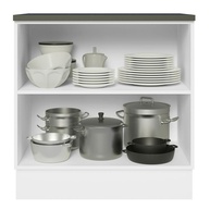 Balcão de Cozinha 80cm: MDF, Branco/Preto – Acordes Madesa - imagem 2