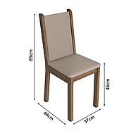 Conjunto Mesa Jantar 4 Cadeiras Briana Madesa - imagem 2
