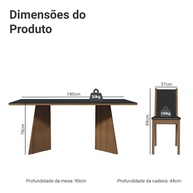 Sala de Jantar Completa: Mesa e 6 Cadeiras Madesa - imagem 2