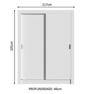 Guarda-Roupa Solteiro Branco Dallas – Madesa - imagem 2