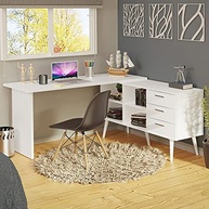 Escrivaninha de Canto com 3 Gavetas Lisboa Madesa - Design Moderno e Funcional - imagem 3