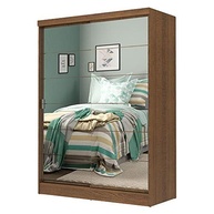 Guarda-Roupa Solteiro Madesa Luke 2P com Espelho - Design Rustic Moderno - imagem 4