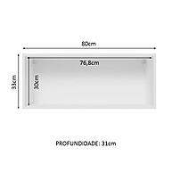 Armário Aéreo Cozinha 80cm – Branco/Rustic Glamy Madesa - imagem 2