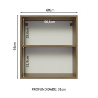 Armário Aéreo Cozinha 60cm: Rustic Glamy Madesa - imagem 2
