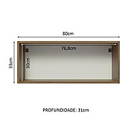 Armário Aéreo Cozinha 80cm – Rustic Glamy Madesa - imagem 2
