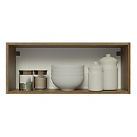 Armário Aéreo Cozinha 80cm: Rustic/Preto Glamy Madesa - imagem 2