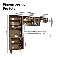 Armário de Cozinha 235cm Rustic Gourmet Madesa - imagem 2