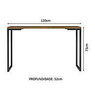 Home Office Completo: Mesa + Estante Industrial Madesa - imagem 2