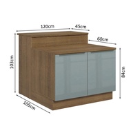 Ilha de Cozinha 120cm: Rustic/Cinza Lux Madesa - imagem 2
