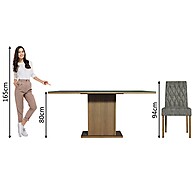 Conjunto Sala de Jantar com Mesa de Vidro e 4 Cadeiras – Marilia Madesa - imagem 2