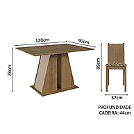 Conjunto Sala de Jantar com Mesa e 4 Cadeiras Marilyn Madesa - imagem 2