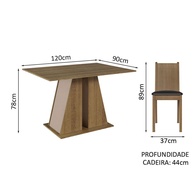 Conjunto Mesa Jantar 4 Cadeiras Marilyn Madesa - imagem 2