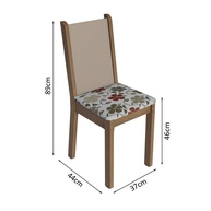 Sala de Jantar Completa: Mesa e 8 Cadeiras Marisa Madesa - imagem 2