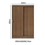 Guarda-Roupa 2 Portas Correr Rustic Max Madesa - imagem 2