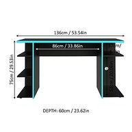 Mesa para Computador Gamer Madesa 9409 - Design Moderno Preto/Azul - imagem 4