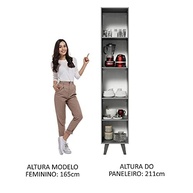 Paneleiro 40 cm 2 Portas Cinza Nice Madesa - Organização Moderna para sua Cozinha - imagem 5