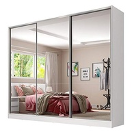 Guarda-Roupa Casal 100% MDF com Espelho Royale 3 Portas de Correr Madesa - imagem 4