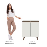 Balcão de Cozinha 70cm Branco Reims Madesa - imagem 2