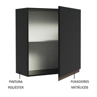 Armário de Cozinha Aéreo 60 cm Preto Reims Madesa - imagem 2