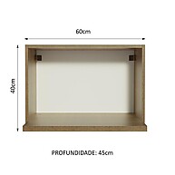 Armário Aéreo Cozinha 60cm Rustic Madesa - imagem 2