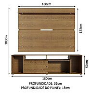 Rack e Painel TV 65" Cancun Rustic - Madesa - imagem 2