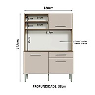 Cozinha Compacta 120cm: Rustic/Crema - Madesa - imagem 2