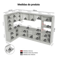 Cozinha de Canto 447cm Branco Smart Madesa - imagem 2