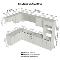 Cozinha Completa 499cm: Rustic/Branco Stella Madesa - imagem 2