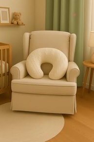 Almofada de Amamentação em Tricô Anatômica U - Conforto e Apoio Ideal para Mãe e Bebê - imagem 3