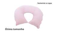Almofada de Amamentação Rosa Arredondada 100% Algodão - Conforto e Praticidade para Mães - imagem 4