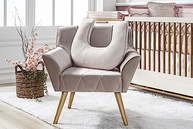 Almofada de Amamentação em Linho Rose - Conforto e Estilo para Mães Modernas - imagem 3