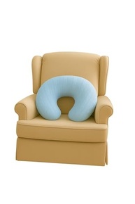 Almofada de Amamentação em Tricot Azul - Conforto Ergonômico e Maciez para Mães Modernas - imagem 2