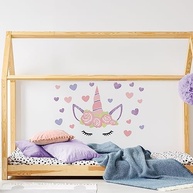 Adesivo de Parede Unicórnio com Glitter - Decoração Mágica para Quarto de Menina - imagem 4