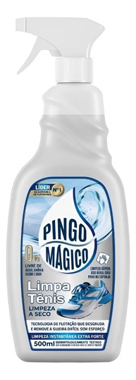 Pingo Mágico Limpa Tênis - Limpeza a Seco Instantânea Extra Forte 500ml - imagem 1