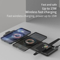 Carregador Wireless 3 em 1: 15W, Dobrável e Magnético - imagem 3