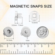 Kit com 24 Fechos Magnéticos 14mm para Bolsas e Artesanato - Coobigo - imagem 3