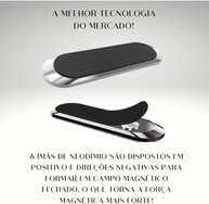 Kit 2 Suportes Magnéticos para Celular com Imã Neodímio - Universal para Veículo - imagem 5