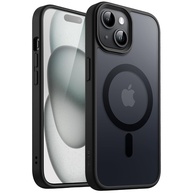 JETech Capa Magnética para iPhone 15 (6.1") - MagSafe, Fosca Translúcida e Anti-Choque (Preta) - imagem 1