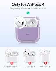 Estojo ESR Orbit Hybrid Roxo para AirPods 4 (2024) - MagSafe, Proteção Anti-Queda e Cordão - imagem 3