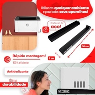 Suporte de Parede Universal em Aço: Microondas, Bebedouro, Impressora e Mais! - imagem 3