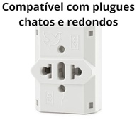 Kit 2x Adaptador Benjamin T 3 Entradas Bivolt - Mais Tomadas, Mais Praticidade! - imagem 4