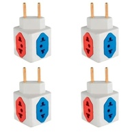 KIT 4 Adaptadores Benjamim Cubo 3D Premium: Mais Tomadas, Mais Segurança e Organização! - imagem 2